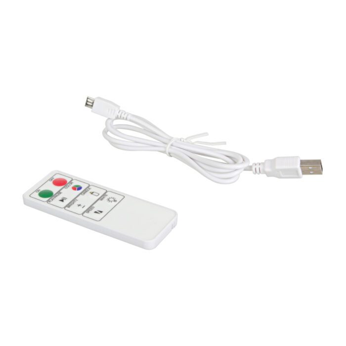 Επιτραπέζιο Διακοσμητικό Φωτιστικό LED σε Λευκό Χρώμα USB με τηλεχειρηστήριο 12x20cm