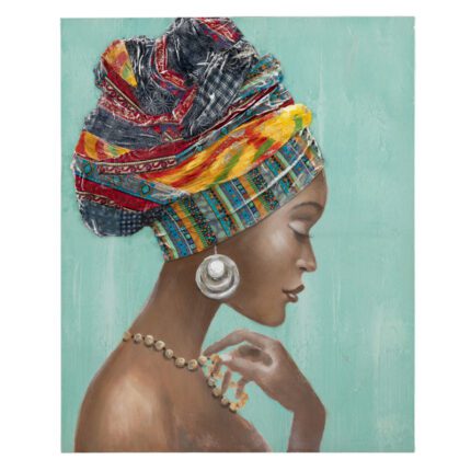 Διακοσμητικός πίνακας Αφρικάνα σε καμβά 80x2,8x100εκ
