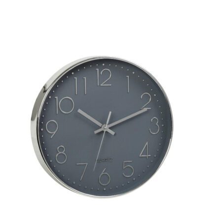 Μεταλλικό Ρολόι Τοίχου Γκρι 29.3cm