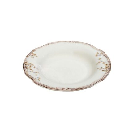 Βαθύ πιάτο πορσελάνης λευκό Almond 24εκ