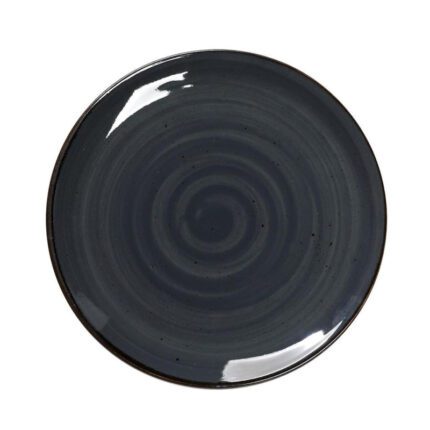 Terra Grey Πιάτο Ρηχό Κεραμικό Γκρι με Διάμετρο 26.5cm