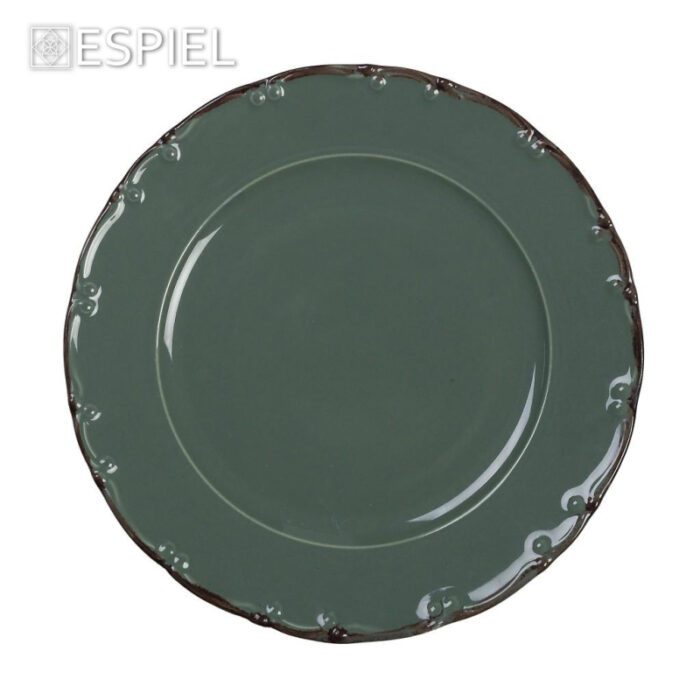 Liana Πιάτο Ρηχό από Πορσελάνη Πράσινο με Διάμετρο 27cm